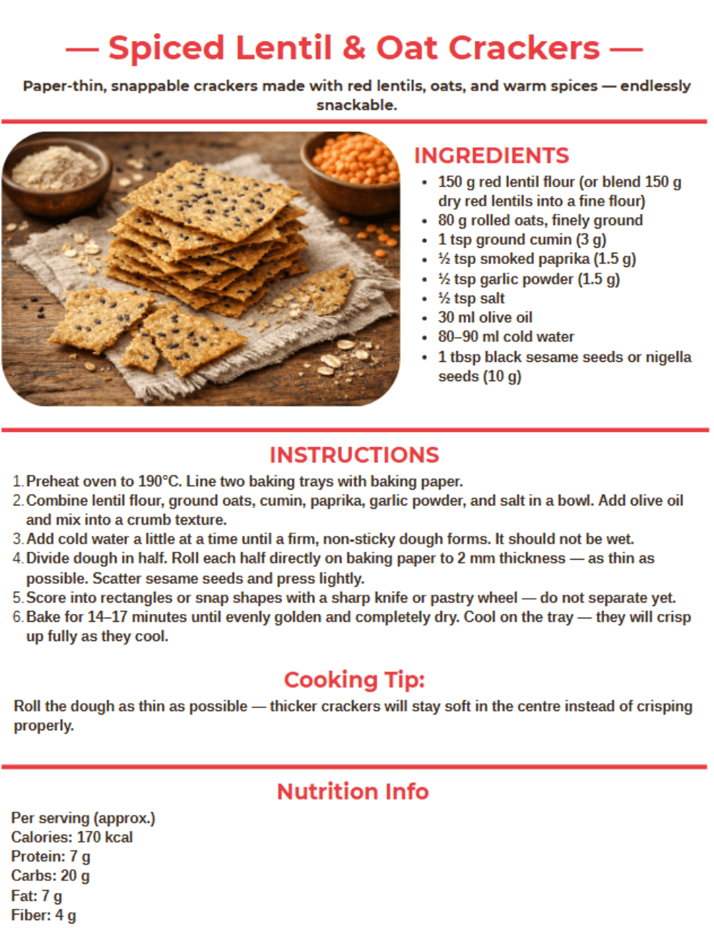 Snack recipes